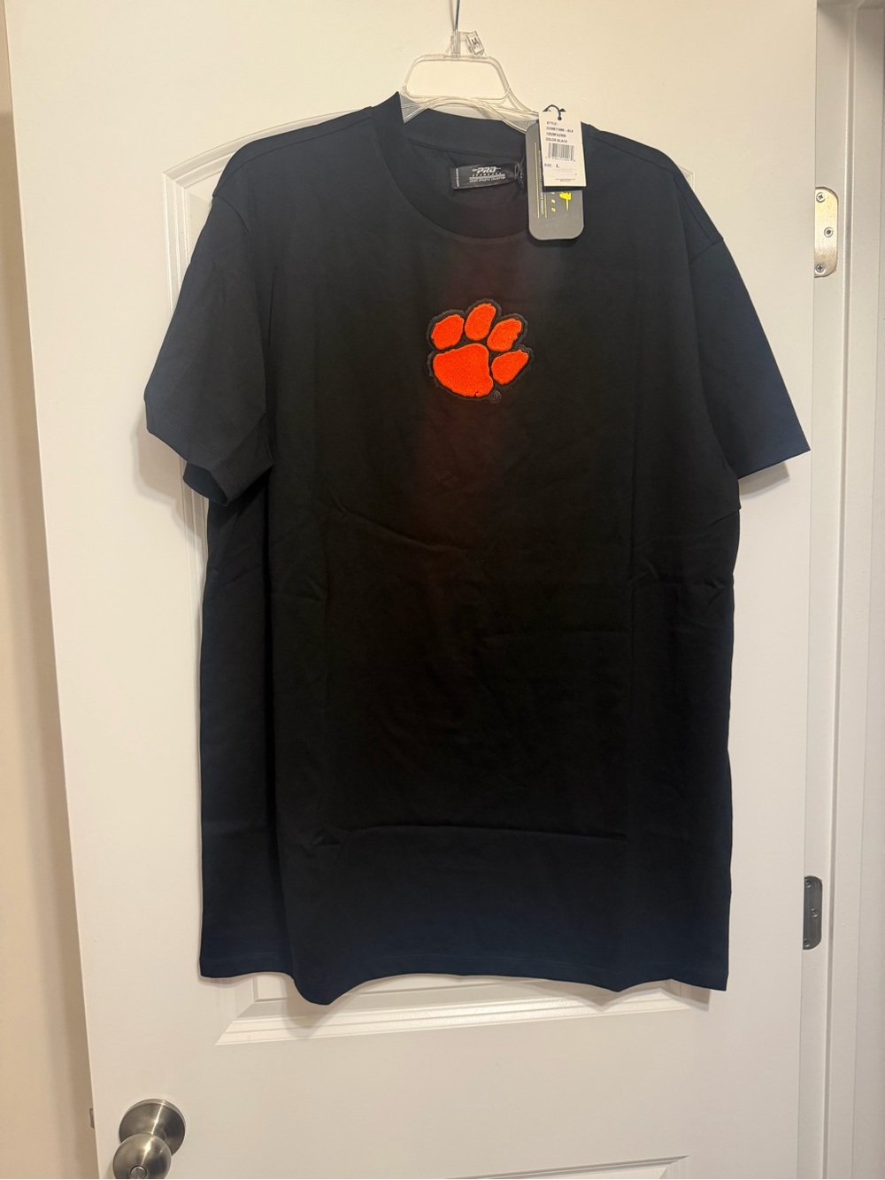Women's Pro Standard Black Clemson Tigers Tonal Neutral Mini T-Shirt Dress,Large